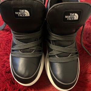 The North Face Black and Gray High-Top Sneakers
